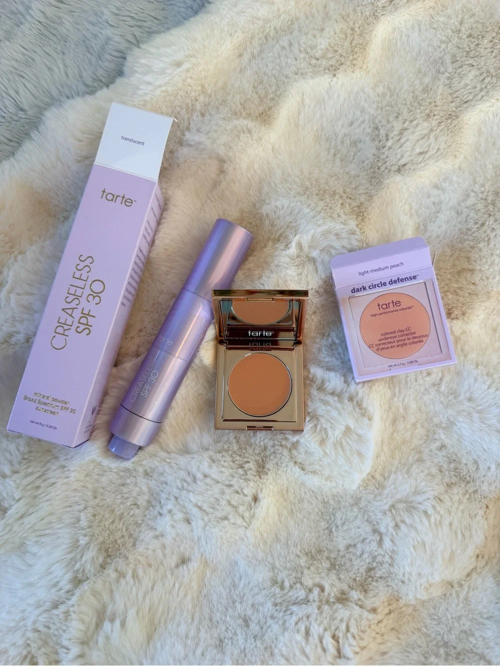 tarte Creaseless SPF 30 Concealer Stick & Dark Circle Defense - Peach NIB